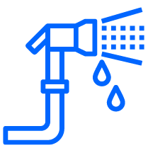 Water hose blue line icon